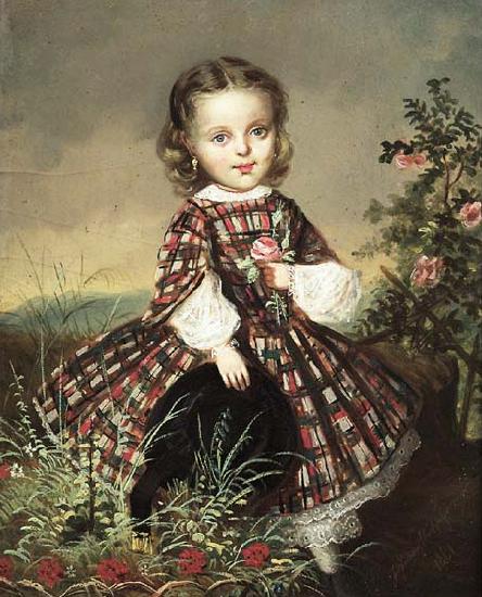 unknow artist Francisca Keban geboren 27.Januar 1858, gemalt 2.Dezember 1861 oil painting image